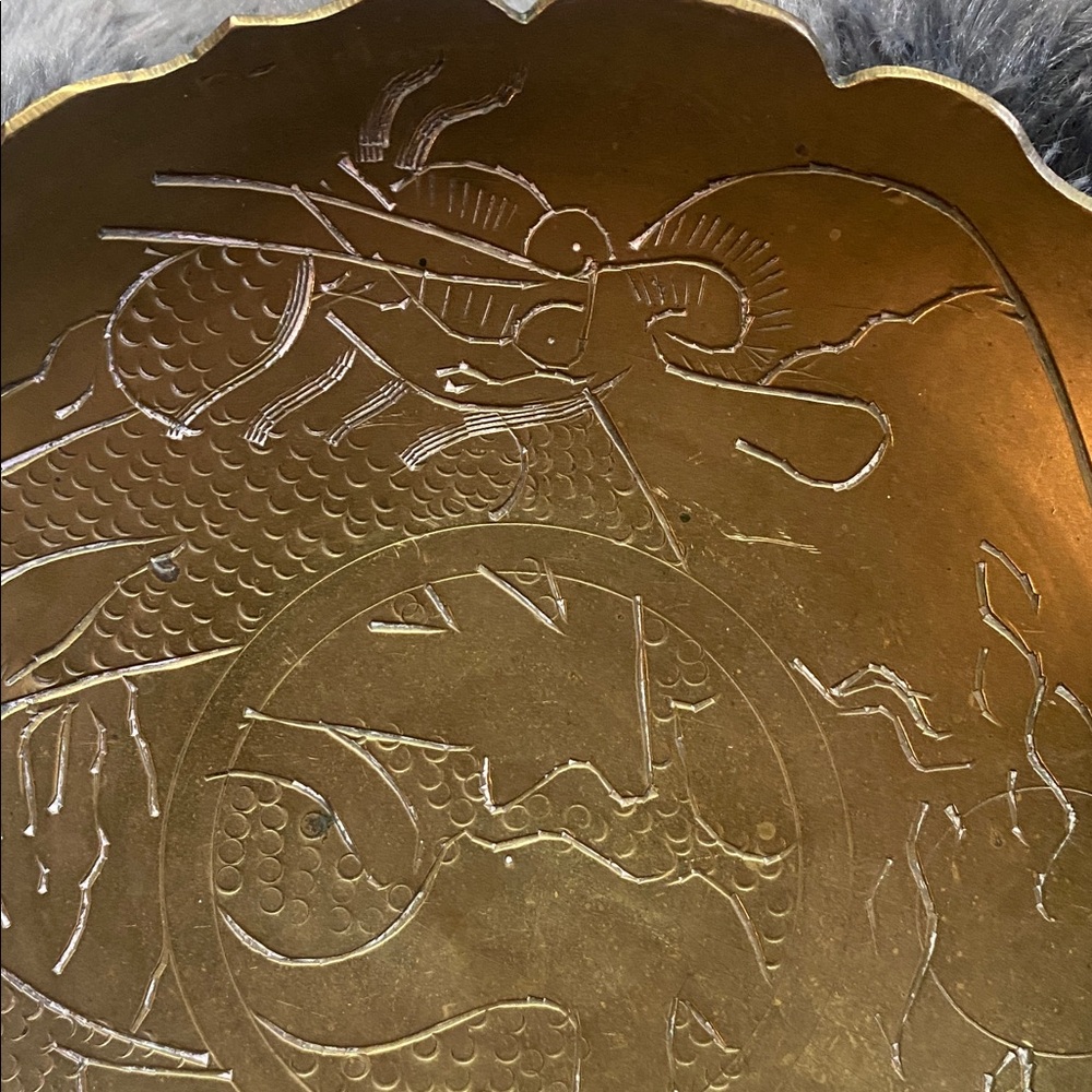 Gold Decorative Brass Plate - Picture 9 of 16